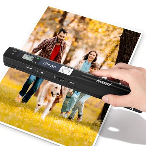 Youool Scanner Per Documenti Portatile con Scheda TF da 16GB, 900 DPI Alta Risoluzione Mini Scanner, USB A4 a Colori iScan Document Image Scanners Supporto PDF/JPG
