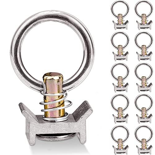 ALFFREUDE 10 Pezzi Ganci Singoli con Occhiello, Raccordi Terminali per Guide Aeree per Il Fissaggio per Binario Fermacarico Airline - Peso dell'orso Singolo 1000 kg