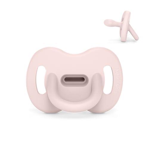 Suavinex, Ciuccio Tutto in Silicone, per Bambini 0/6 Mesi, Ciuccio con Tettarella Simmetrica Sx Pro, Super Morbido e Flessibile, Ideale per Dormire, Color Essence, Rosewater