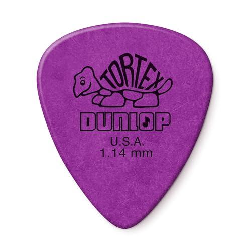 Jim Dunlop 418P1.14 Plettri in Tortex, Spessore da 1.14 mm, 12 Pezzi, Viola