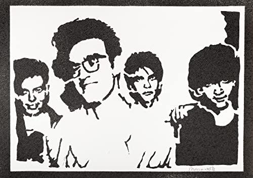 moreno-mata Autentici Graffiti Fatti a Mano The Smi... Handmade Poster Musica Quadri Moderni Soggiorno Decorazione Parete Regalo Uomo e Donna