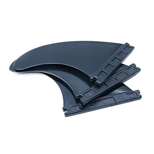 Namvo 3Pcs Future Tavola da Surf G5 Pinne Tavola da Surf in plastica Pinne Stile Thruster Set Nero