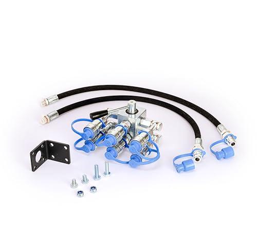 Valvola di commutazione idraulica manuale - 8 vie telecomando per trattori - 2 ingressi a 6 uscite, moltiplicatore idraulico