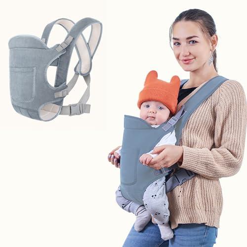 Marsupio Neonato,Marsupio Neonato 0-24 Mesi,Fascia Porta Bebe,Marsupio Neonati Ergonomico, Porta Bambino da 0-24 Mesi(Inferiore a 15kg) Puro Cotone Traspirante Leggero per Neonati