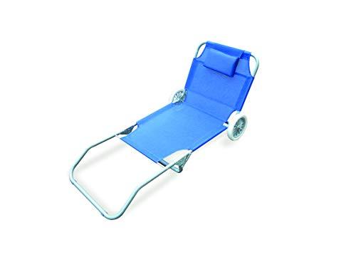 GARDEN FRIEND Culla Minorca Blu con Ruote, Struttura in Acciaio Grigio, Rivestimento in Tessile 430 g/m² di Colore Blu