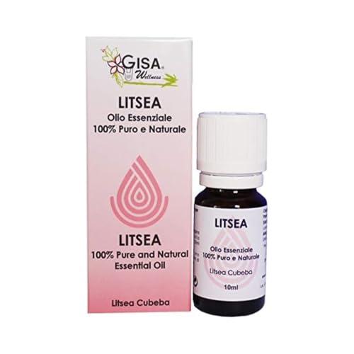 Gisa Wellness - LITSEA - Olio Essenziale Convenzionale - 100% Puro e Naturale - [10ml] - Ideale per Aromaterapia e Cura della Persona - Diffusione Ambientale - Made in Italy
