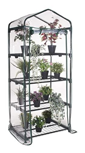 Serra da Giardino e Balconi con copertura in PVC impermeabile per Orti, Piante e fiori (4 Ripiani - 69x49x157H cm)