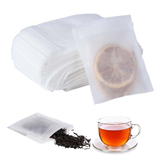 Vinabo 400 Filtro te Infusione Bustine the, Filtri per Tisane Sfuse Bustine te Vuote tè 7 x 9 cm con Coulisse, tè Aromatizzato, Spezie, Erbe Aromatiche, Spezie e Altro Ancora