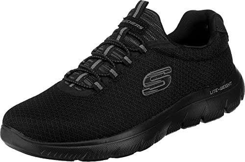 Skechers Uomo Summits 52811 Scarpe da ginnastica, Black Mesh/Trim, 45 EU