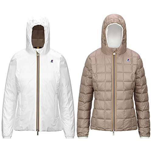 K-Way CORTO LILY THERMO PLUS.2 DOUBLE White - Beige Taupe K111BHW A51 9