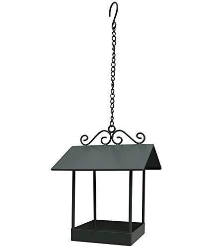 Dehner 4302543 Natura - Mangiatoia per uccelli selvatici Vilnius, ca. 18 x 15 x 15 cm, metallo, marrone