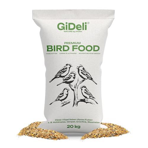 GiDeli Mangime per uccelli selvatici tutto l'anno, 20 kg, composizione di prima classe