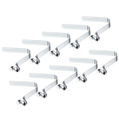 PATIKIL 9x8mm Fermi per Pagaie da Kayak, Kit da 10 Clip per Asta Tenda in Acciaio a Forma di V con Pulsante a Molla per Bloccaggio Tubi Asta per Campeggio Tendalino