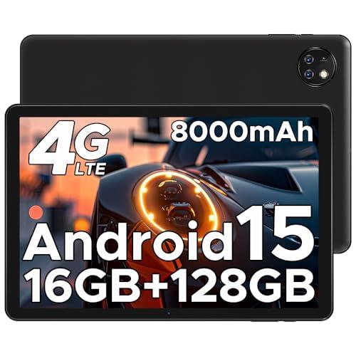 DOOGEE T10W Tablet 10 Pollici, 16GB+128GB(2TB TF) Tablet Android 15, Dual 4G LTE + 5G WiFi Tablets, 8000mAh Batteria,GMS/Widevine L1/Face ID/OTG/ BT5.0/GPS/5MP/3.5mm Jack - Nero