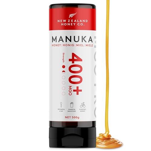 New Zealand Honey Co. Miele di Manuka MGO 400+ | Attivo e lordo | Prodotto in Nuova Zelanda | 500g