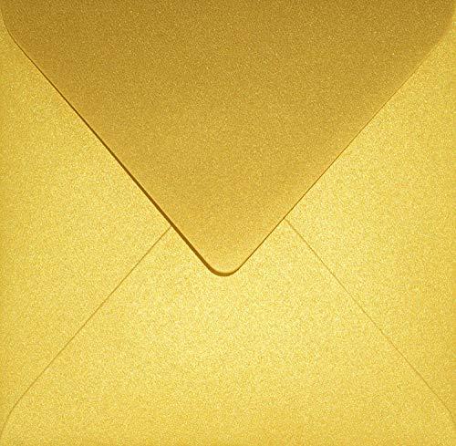 Netuno 25 buste per lettere quadrate oro perlato 153x 153 mm 120g Aster Metallic Cherish buste colorate oro madreperla buste da lettera per biglietti matrimonio invito compleanno fidanzamento