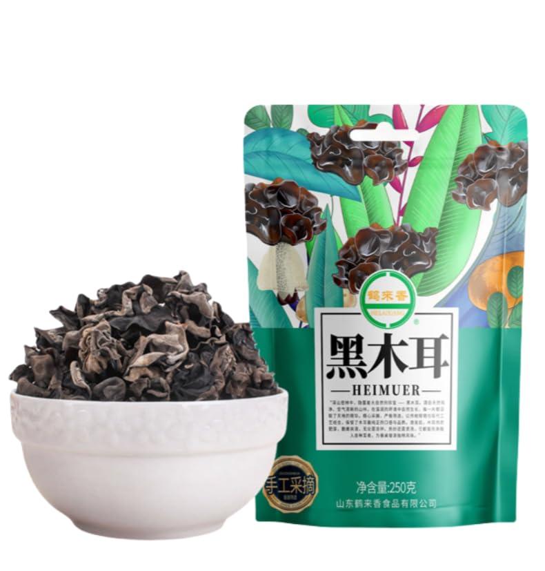 Mckona - Funghi Nero Cinesi Secchi 250g - Funghi Mu-Err per Cucina Asiatica, Vegano & Senza Glutine