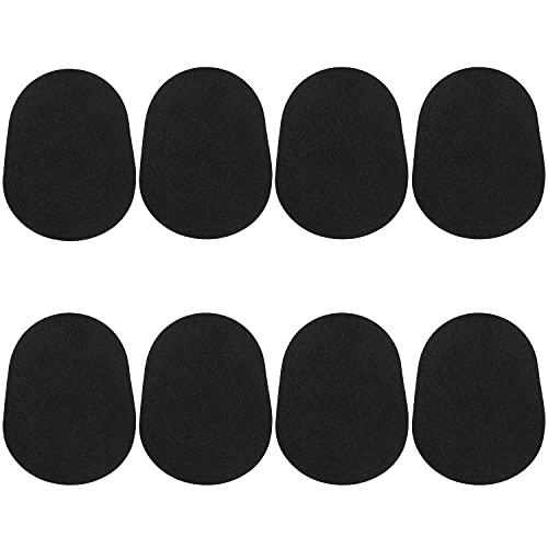 8Pcs Cuscini per bocchino Sassofono tenore contralto e bocchino per clarinetto Toppe per bocchino in gomma ovale, Nero