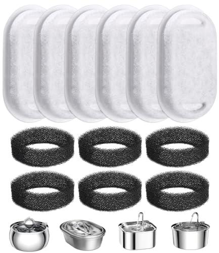 Zawaer Filtri Fontanella Per Gatti, Set Filtri Fontana Gatto, Filtro A Carbone E Spugna In Schiuma, Filtro Di Ricambio Per Fontana Per Gatti E Cani, Con Filtro A Carbone E Filtro In Schiuma.