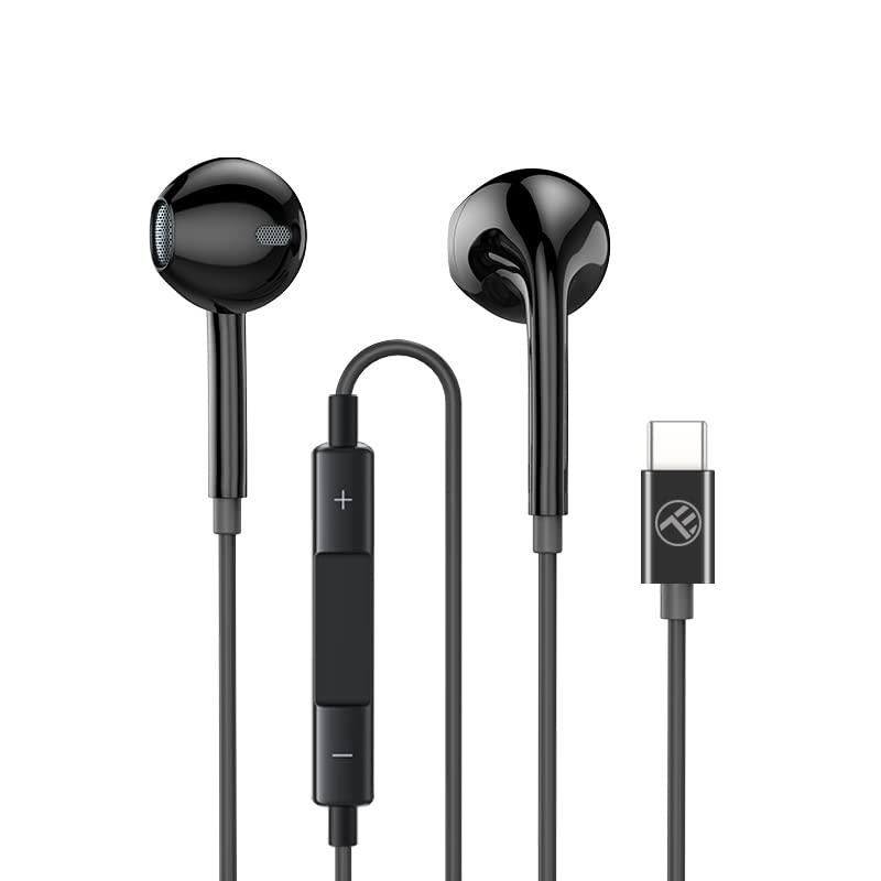 TELLUR Basic Urbs Serie di Cuffie Intrauricolari Cablate, USB C, Tipo C, 20 Hz - 20 KHz, 1.2 m (Nero)