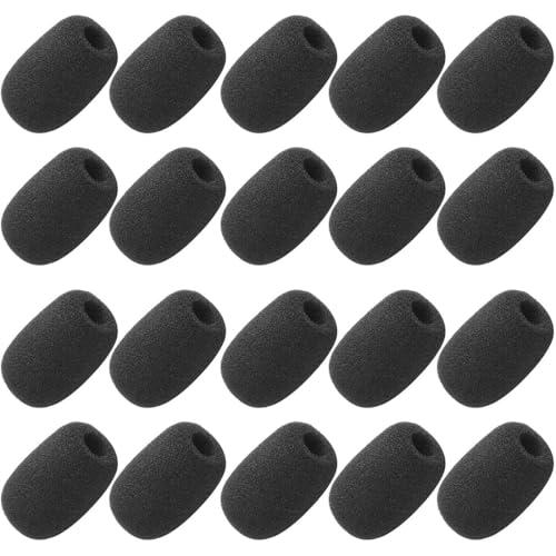 JEYORZY 20 Pezzi Copertura Microfono In Spugna, Spugna Antivento per Microfono in Schiuma Cuffia Coperture, Operchi Per Microfono In Schiuma, Confezione Da Schiuma Per Microfono, Mini Microfono