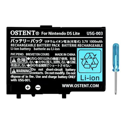 OSTENT 3.7V 1000mAh Ricaricabile Li-ion Polimero Kit di Batterie agli ioni di litio per Nintendo DSL NDS Lite