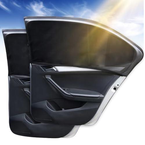 2 Pezzi Parasole Auto Bambini, Tendine Parasole Auto, Universali Tendine parasole auto bambini, Block raggi UV anti zanzara, Protegge Bambini e Animali Domestic per Tendine Auto Finestrini Laterali