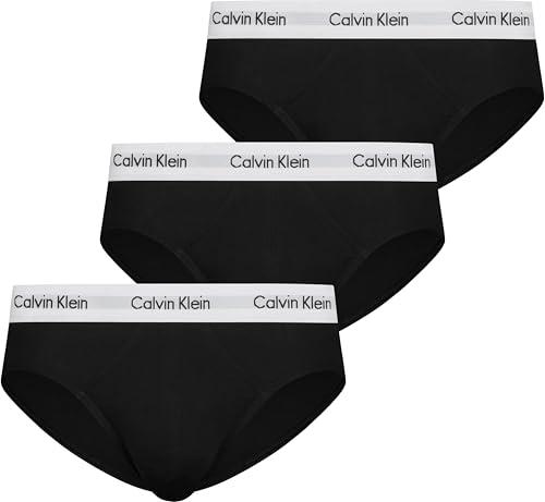 Calvin Klein Slip Hipster Confezione da 3 Uomo Cotone Elasticizzato, Nero (Black), S