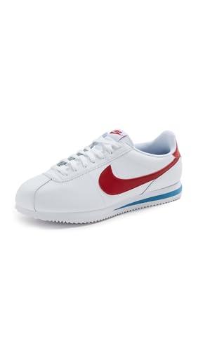 Nike Cortez, Sneaker Uomo, White/Varsity Red/Varsity Blue, 43 EU