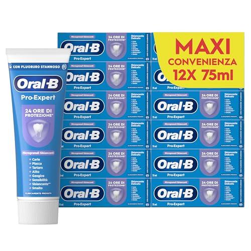 Oral-B Dentifricio Pro-Expert Sbiancante Delicato Sapore Menta Verde 12x 75 ml
