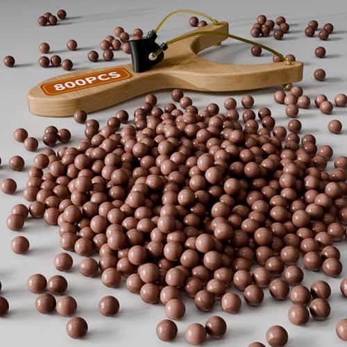 DUHARS 800 fionda di pietra munizioni (biodegradabili), sfere di argilla da 9 mm, per fionda di pietra, per fionda di pietra, per fionda di pietra, per l'acquisto di gemelli, per caccia professionale