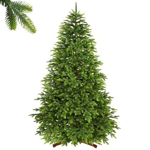 SHareconn Albero di Natale Artificiale 100% PE 195 cm - 4066 Punte, Rami Densi e Realistici, Alberi di Natale con Supporto in Legno, Montaggio Rapido, Riutilizzabile