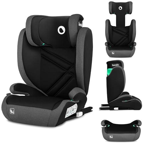 Lionelo Hugo I-size Seggiolino Auto ISOFIX con l'ultima Norma i-Size R129 per bambini Gruppo 2-3 (100-150cm) Poggiatesta a 8 Livelli,Memory Foam,Poggiabraccia,Protezione