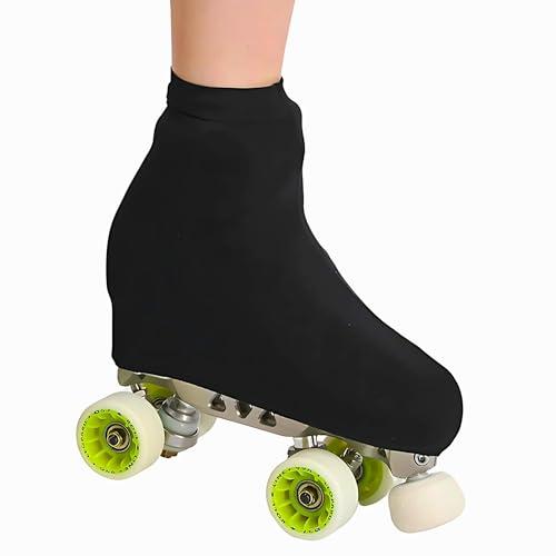 TuttoDanza - Copripattino Pattinaggio artistico, protezione pattini a rotelle bambina e adulto, copripattini pattinaggio su rotelle o da ghiaccio - Made in Italy (Nero, Small 35/37)
