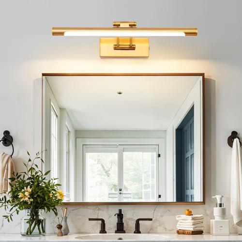 TYhogar LED Specchio Luce Bagno 40cm 8W - Singolo Colore Temperatura Dimming Con Testa di Lampada Girevole - Illuminazione Lampada