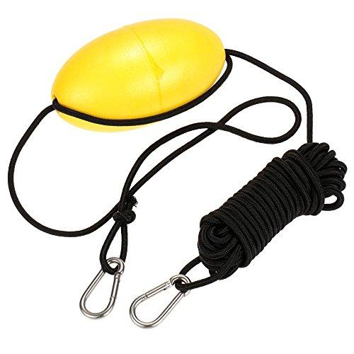 Docooler - 1 corda con deriva per ancora, lunghezza: 9,1 m, lunga corda di nylon con moschettoni in acciaio inox, accessorio per kayak