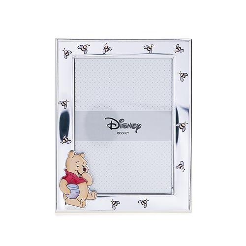 VALENTI & CO. – Disney Baby – Winnie The Pooh - Cornice Portafoto in Argento per Bambini, Idea Regalo Battesimo, Nascita o Compleanno (9x13 cm)