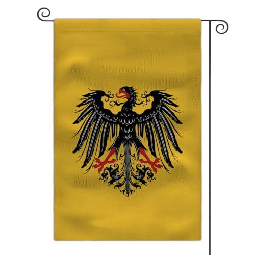 Bandiera medievale con stemma da giardino, 30,5 x 45,7 cm, double face, per esterni