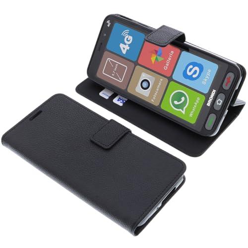 foto-kontor Custodia a libro per Brondi Amico Smartphone S Nero di colore nero