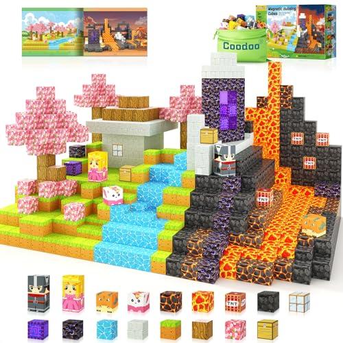 Coodoo Blocchi magnetici – Set di portali magici del mondo magnetico, giocattoli sensoriali per bambini STEM giocattoli per esterni sensoriali per bambini di 3 anni e ragazze, giochi creativi per