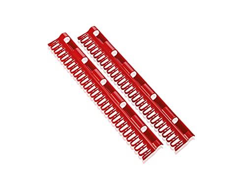 Leifheit 81534 Supporto per Capi, 2 Pezzi, Rosso, 7.5 x 2 x 39 cm