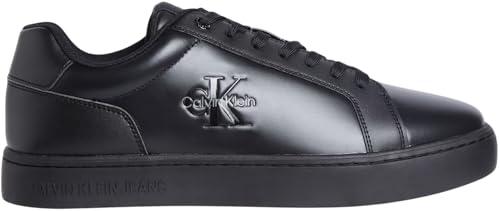 Calvin Klein Uomo Sneakers con Suola Preformata Classic Mono in Pelle, Nero (Triple Black), 44