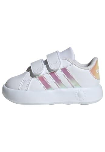 adidas Unisex - Bimbi 0-24 Grand Court 2.0 Shoes Kids, Cloud White / Iridescent / Grey Two, 21 EU