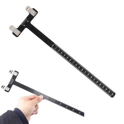 JINJUMEI Strumento di Misurazione del Righello a T, Righello Arco Ricurvo in Acciaio Inox Attrezzatura, Regolazione 'Arco Righello Composto Tiro con L'Arco Ricurvo Righello di Regolazione 'Arco