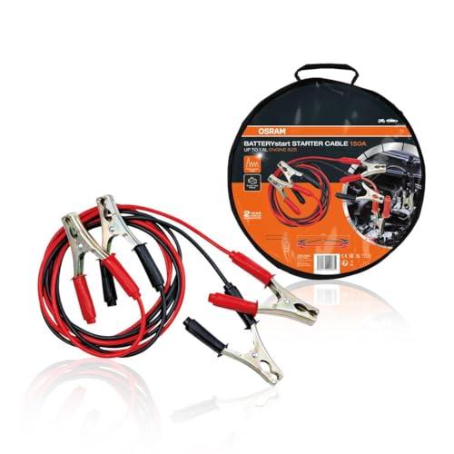 OSRAM STARTER CABLE 150A, Cavi di avviamento per motori a benzina, 6/12, OSC060, Cavo di collegamento per motori ≤1,6L, Cavo di alluminio rivestito in rame, 2,5m