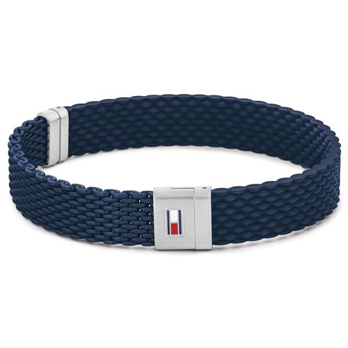 Tommy Hilfiger Jewelry Braccialetto da uomo in Silicone in nero o blu