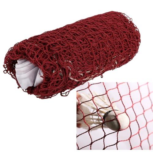 Rete da badminton, 6,1 * 0,76 m Retes da Badmintons Portatile Badminton Pieghevole Rete da Pallavolo in Nylon per sport all'aperto, giardino, cortile, spiaggia (rosso)