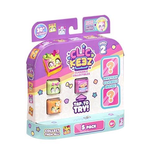 Multipack Serie 2 – 5 Mini Figure Kawaii da Cliccare – Keycap Trasformabile con Portachiavi – Fidget Toy Sensoriale con Effetto ASMR – Gioco Collezionabile – Da 6 Anni
