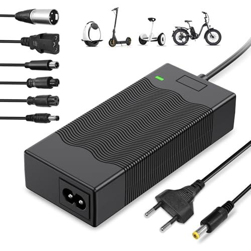 ZIMAOER Caricatore Scooter Elettrico 42V 2A con 6 Spine, Alimentatore per Batteria al Litio 36V, Compatibile con Xiaomi Mi, Ninebot, Hoverboard ed E-Bike, Adattatore di Ricarica con Cavo