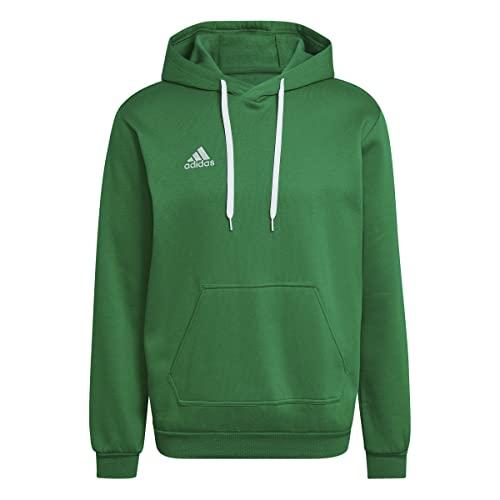 adidas Uomo Entrada 22 Sweat Hoodie, Team Green / White, L